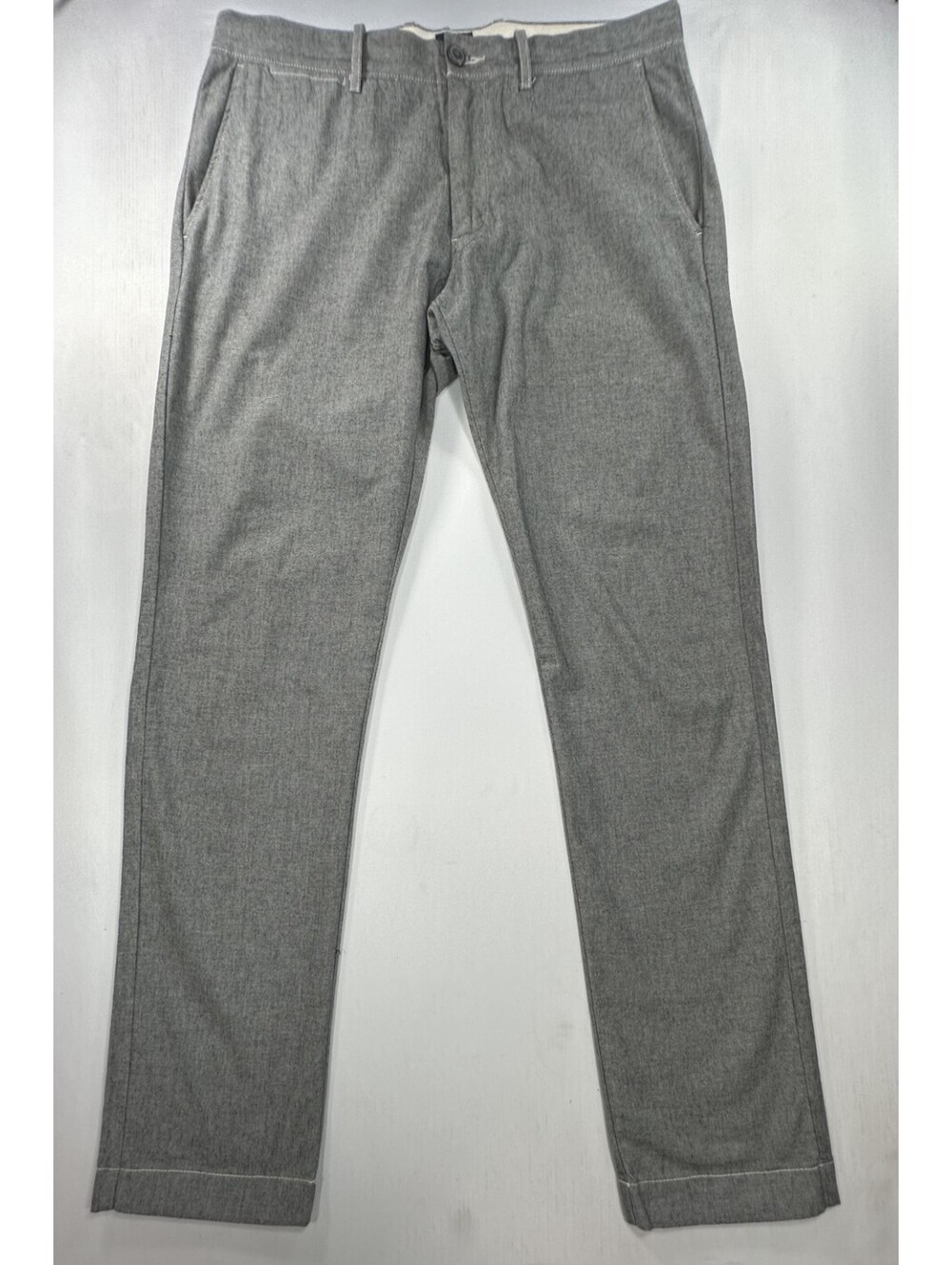 J Crew Straight Leg Flat Front Stretch Chinos Gray Men 32/32